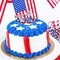 72-Piece Patriotic Cupcake Toppers, 4th of July Glitter Cupcake Picks with 12 Cartoon Red, White, & Blue Designs, Food Picks with Sticks and Glue Points for Independence Day, Memorial Day, and Party Cake Decorations